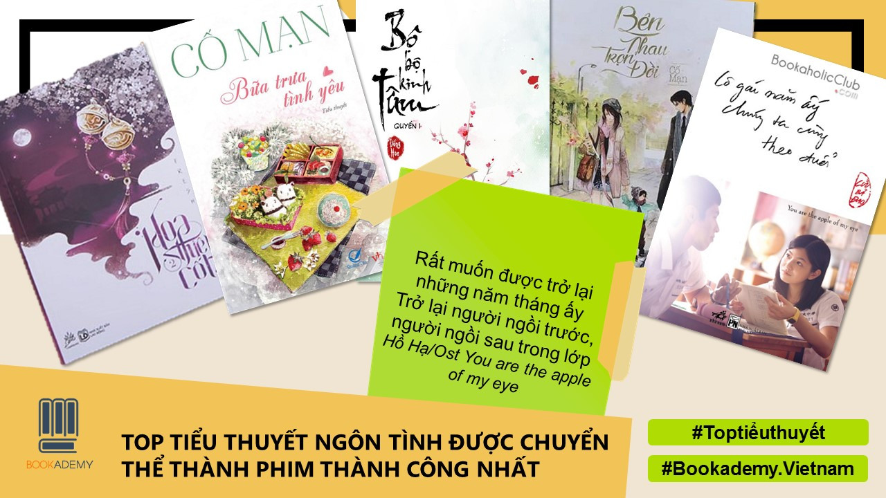 Top Tiểu Thuyết Ngôn Tình Được Chuyển Thể Thành Phim Thành Công Nhất